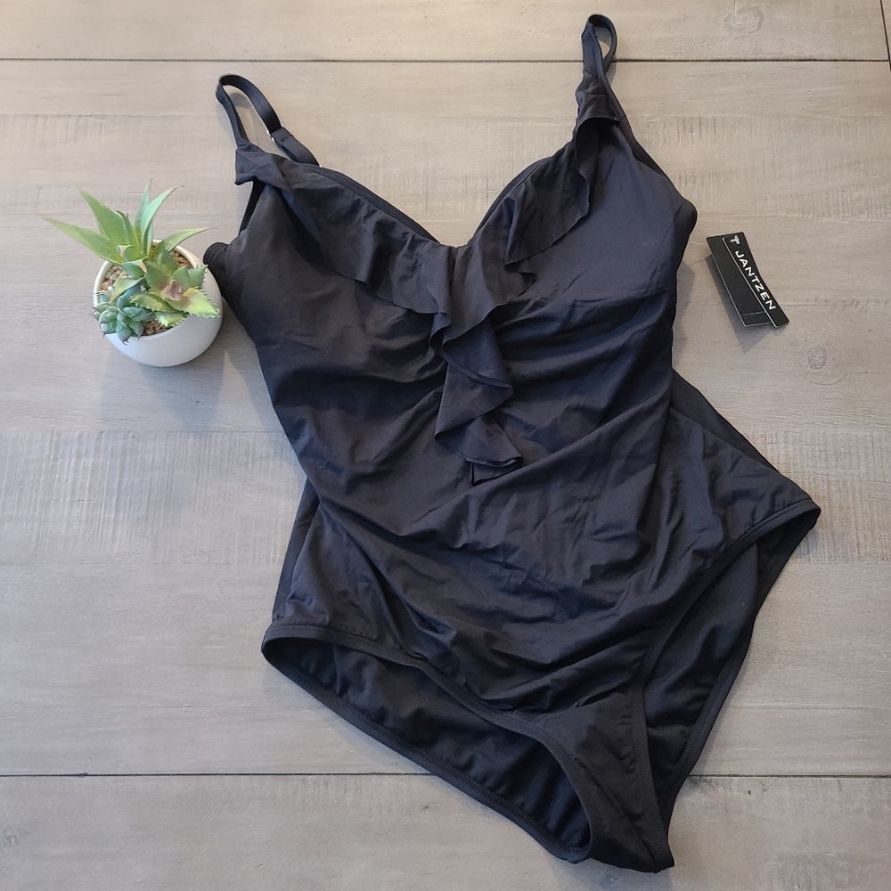 Jantzen Black One Piece Swimsiut